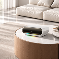 Projecteur à ultra courte focale pour home cinéma, compatible 1080P, avec batterie externe, Google TV, WiFi et Bluetooth, pour une utilisation en salon jusqu'à 100 pouces