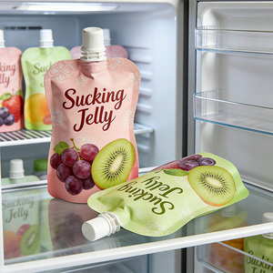 ホットセール 環境に優しい食品グレードプラスチック製 スタンドアップスパウトパウチ カスタム印刷 飲料ゼリーパウチ（スパウト付き） - Product Image 3