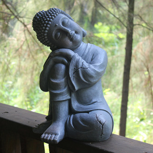 Statue de Bouddha en <span class=keywords><strong>pierre</strong></span> de <span class=keywords><strong>savon</strong></span> sculptée <span class=keywords><strong>à</strong></span> la main <span class=keywords><strong>pour</strong></span> la décoration de jardin - Product Image 4