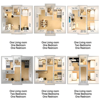 Maison conteneur modulaire préfabriquée à toit plat, à toit en pente, à double pente 20FT 30FT 40FT pour usage résidentiel et bureautique