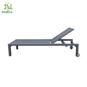 Tumbona de Guangdong muebles de jardín de estilo contemporáneo marco de <span class=keywords><strong>aluminio</strong></span> tumbona de metal <span class=keywords><strong>con</strong></span> rueda - Product Image 2