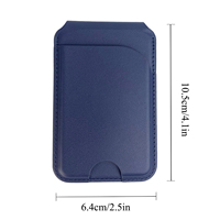 Ponsel dengan Dudukan Logam Dompet Kartu Magnetik Kulit PU Sarung Kartu Lepas Pasang Anti-magnetik