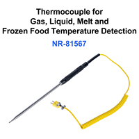 Termopar para Detección de Temperatura de Gas, Líquido, Alimentos Derretidos y Congelados, Sonda de Acero Inoxidable, Sensor de Temperatura Portátil y Duradero