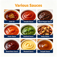 Machine de remplissage, de bouchage et d'étiquetage de sauces de qualité alimentaire, ligne de production de remplissage et d'embouteillage de beurre de cacahuètes, de sauce chili et de pâte de tomate