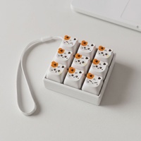 Cute cat tiger Shiba Inu PBT Keycaps with RGB Backlightingperfect for Mechanical Keyboards Relieving Stress Customizing Sound