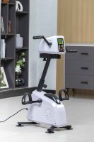 Bicicleta Estática Eléctrica Portátil BNcompany para Uso Doméstico, Mini Bicicleta de Ejercicio con Marco de Acero, Resistencia Ajustable, Ejercitador de Piernas y Brazos para Personas Mayores, Color Negro