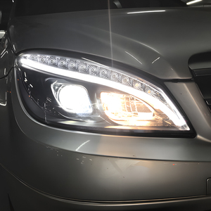 Pour Benz W204 C200 C260 C300 2007-2010 mise à niveau des lampes avant de voiture LED assemblage de lentille de projecteur bifocal 100W phares automatiques classe <span class=keywords><strong>C</strong></span> - Product Image 4