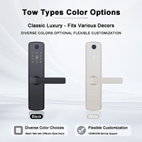 Cerradura Inteligente para Puerta con Huella Dactilar, Código, Contraseña, Tarjeta y WiFi/ Desbloqueo para Puertas de Acero - Seguridad de Grado C Tuya Smart Hotel