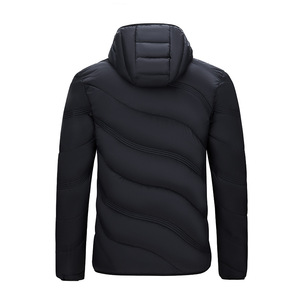 LAYENNE Veste à capuche légère pour hommes Veste d'hiver en duvet pour hommes à capuche avec fermeture éclair - Product Image 2