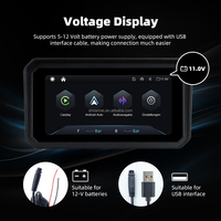 Pantalla Inalámbrica para Motocicleta de 6.25 Pulgadas, Extraíble, Impermeable, con CarPlay Android, Bluetooth, TPM, Rotación Horizontal y Vertical