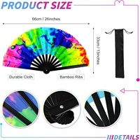 Éventail pliant en bambou de 13 pouces (27 cm, 33 cm) avec logo personnalisé, idéal pour les événements et festivals – Vente en gros, qualité supérieure