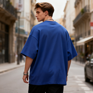 เสื้อยืดผู้ชาย TKAN444 ขายส่ง เสื้อยืดเปล่า 100% ผ้าฝ้าย เสื้อยืดสั่งทำไซส์ใหญ่ เสื้อยืดทรงหลวมไหล่ตก เสื้อยืดโอเวอร์ไซส์สำหรับผู้ชาย - Product Image 3