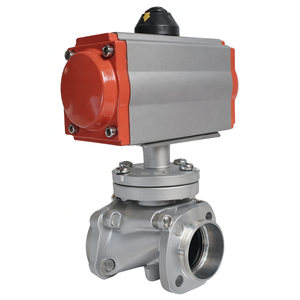 COVNA B2Bclearance Sale Sanitary Three Piece Welded Stainless Steel on Off <b>Butterfly</b> <b>Valve</b> With Pneumatic Actuator <b>Valve</b> Product - Product Image 5