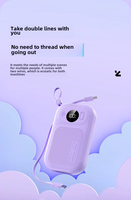 Portable 20000mAh PD 22.5W Charge Rapide USB C Power Bank avec Affichage LED Construit 2 Câble pour iPhone et Android pour Voyage