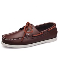 Mocassins Gommino en cuir véritable marron naturel faits à la main, style barefoot, à plateforme plate, populaires sur le marché jamaïcain