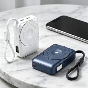 Mini Banco de Energía para <span class=keywords><strong>iPhone</strong></span>, Cargador Inalámbrico Magnético de 10000 mAh/5000 mAh, Banco de Energía Externo para <span class=keywords><strong>iPhone</strong></span> y Android - Product Image 1