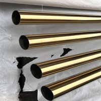 Tuyau en acier inoxydable doré, tuyau en acier inoxydable pour pompe submersible, ASTM 304 316L 316Ti, tuyau en acier inoxydable sans soudure