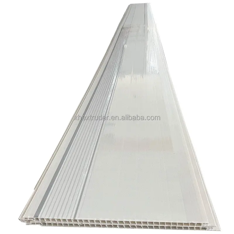 250mm automatico PVC lungo piastra di plastica colla cotta nuovo materiale per bagno cucina materiale soffitto linea di estrusione del soffitto