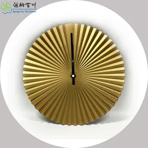 Designer Stainless Steel Wall Clock Fashionable round Iron Circular with Quartz Movement for Living Room Decoration