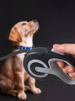 Laisse de chien rétractable automatique de 3 m, avec anneau en C solide, pour la promenade des chiens de petite/moyenne/grande taille, modèle ABS, fournie directement par l'usine
