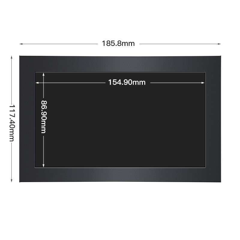 Wholesale 7 Inch Mini Metal Casing Non-touch Monitor with VESA Wall Mount Stand Hanging Ears VGA for Industrial Equipment