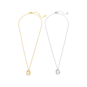 Collana con Ciondolo Zieta in Oro e Argento, Acciaio 45431, Charm Minimalista con Lettera e Cristalli, Gioiello Unisex per Uso Quotidiano - Product Image 2