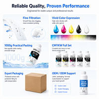 Encre d'impression DTF à base d'eau, haute densité de couleur, pour tête d'impression XP600, impression numérique CMYKW, 1000g – Ventes Flash Usine