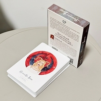 Cartes de Manifestation Personnalisées 350 g/m² – Jeu de Manifestation Doux au Toucher avec Guide – Impression de Cartes Oracle Minimalistes Blanches de Luxe