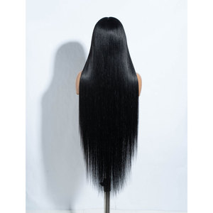 Hair Extension Swiss Lace Long Straight Wig 150% 180% Density High Temperature Heat Resistant Middle Part Synthetic Lace Wigs