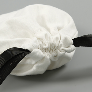 Sacs à bijoux personnalisés en coton biologique avec logo sur mesure et cordon de serrage, en matériau recyclable, pour montres et lunettes, cadeau de luxe - Product Image 3