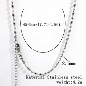 Women's Stainless Steel Necklace - 18K Gold Plated Snake <b>Chain</b> Minimalist Clavicle <b>Chain</b> <b>Titanium</b> Steel Jewelry - Product Image 3