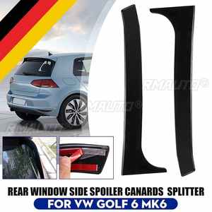 2 pièces Aileron latéral de fenêtre arrière de voiture Canards Splitter pour VW Golf 6 MK6 GTI/GTR/GTD 08-13 Garnitures de phares avant - Product Image 1