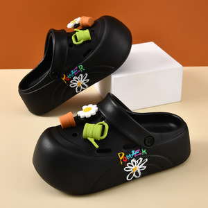 Women's <b>Clogs</b> EVA Closed Toe Height Increasing Non Slip Breathable Daisy Design Beach Sandals Size 35-40 Off White - Product Image 3