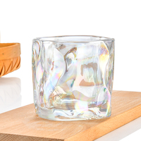 Vente en gros Tasse à boire créative en verre ménager Tasse en verre torsadé origami pour eau whisky 170ml 250ml