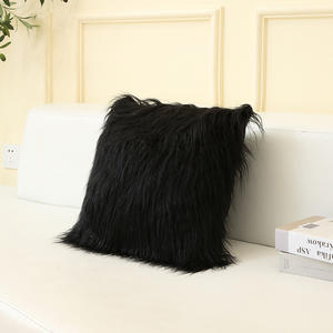 Hot Sale Luxus Faux Rabbit Pelz Streifen Kurzes Plüsch kissen Einfarbige quadratische Form Kissen bezüge für Home Car Office Sofa Dekor - Product Image 6