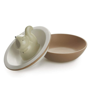 Scomparto interno per Snack in ceramica due in uno per gusci di noci con Design scoiattolo affamato ecologico per le occasioni di festa - Product Image 3