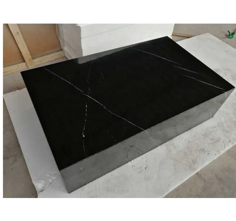 Black marquina marble center coffee table