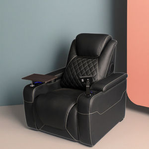Умное регулируемое кресло для домашнего кинотеатра с подсветкой и массажными диванами из натуральной кожи - Product Image 1