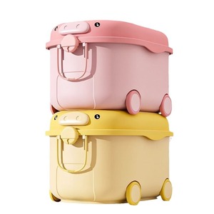 Grandi Scatole Portaoggetti per Bambini, Contenitori Colorati in Plastica con Coperchio a Blocchi per Giocattoli, Libri e Vestiti - Product Image 5