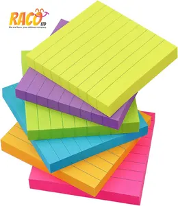 Almohadillas autoadhesivas de colores brillantes para oficina, 3x3 pulgadas, 100 hojas/almohadilla, notas adhesivas, súper adhesivas