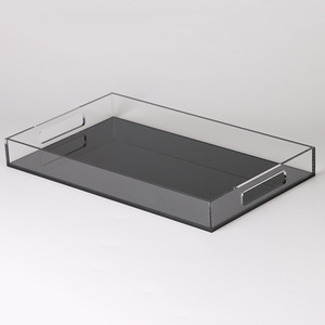 <span class=keywords><strong>Plateau</strong></span> présentoir en acrylique transparent personnalisable <span class=keywords><strong>plateau</strong></span> à collation carré de stockage de bureau durable d'usine <span class=keywords><strong>pour</strong></span> le service de thé d'hôtel - Product Image 3