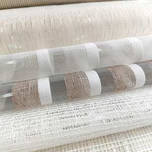 <span class=keywords><strong>Tela</strong></span> de Cortina Transparente de Voile Marrón Ignífuga de Lujo al por Mayor, OEKO-TEX, 280 cm, para Textiles del Hogar - Product Image 5