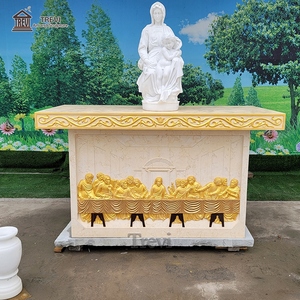 Table d'autel en marbre autoportante de style religieux catholique pour la maison et l'église - Product Image 4