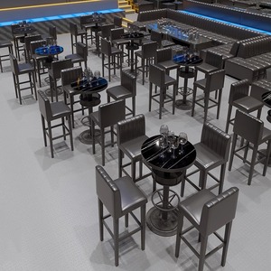 Sgabello da <span class=keywords><strong>Bar</strong></span> personalizzato con tavolo alto in ferro, Design diffuso per la notte di musica chiara per uso domestico o commerciale, inclusi gli hotel - Product Image 2