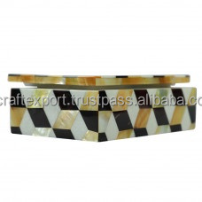 Organizador de joyas de nácar de lujo, cajas de almacenamiento de accesorios, cajas de conchas de mosaico decorativas, bandejas para servir para decoración del hogar - Product Image 2
