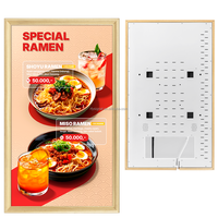 Pantalla Digital Publicitaria Ultra Delgada de Alta Resolución Antideslumbrante IP 33 con IA, CMS Gratuito, WiFi, Montaje Colgante