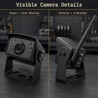 Système de caméra de recul sans fil BSD pour camion, écran LCD TFT IPS 7 pouces, image quadruple RGB, 720P, surveillance de la sécurité des véhicules, tracteur