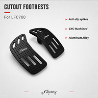 Repose-pieds de moto en alliage d'aluminium CNC, creux, larges, antidérapants, pour Benda LFC 700