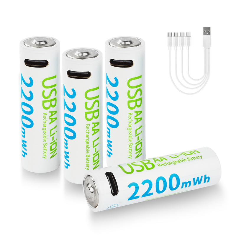 Li ion USB 1 5V AA