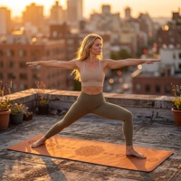 Tapete de Yoga Universal Grande Antideslizante con Correa de Transporte, Ligero, Plegable, Ecológico, Lavable, de Caucho Natural, Sin Olor, para Ejercicio